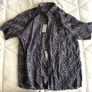 Daniel Cremieux Mens short sleeve paisley shirt NWT